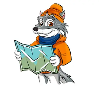 Zampese Viaggi Zampy mascotte settimana bianca