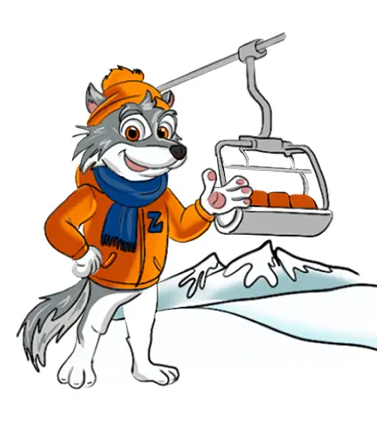Zampese Viaggi mascotte Zampy lupetto